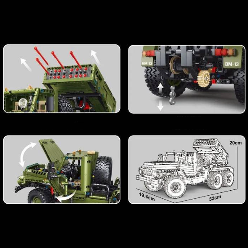 Remote Controlled Katyusha Rocket Launcher 2267pcs