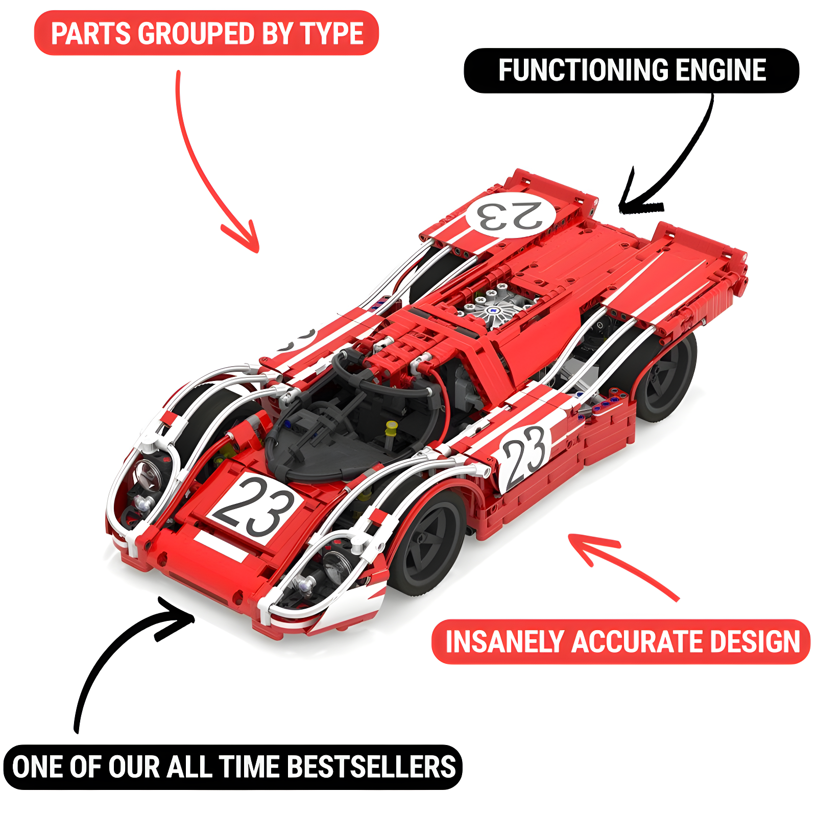 1970 Le Mans Race Car 1895pcs