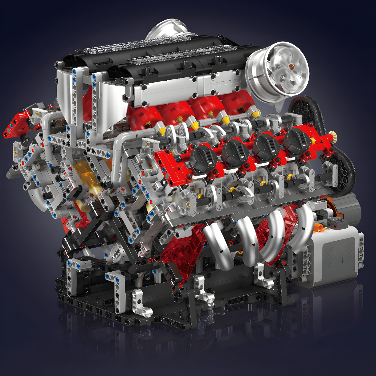 Motorised Italian V8 Engine 2717pcs