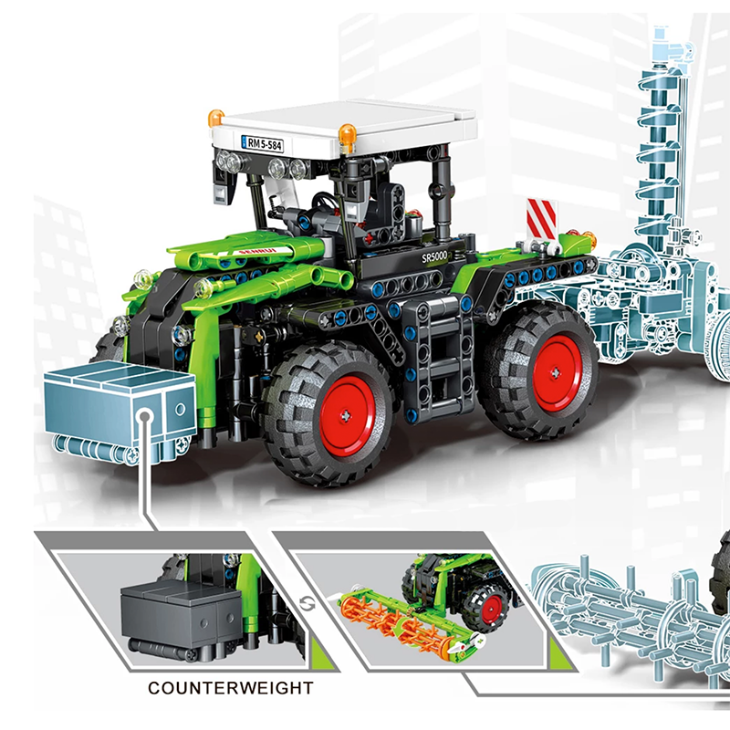 Remote Controlled Harvesting Tractor 1480pcs