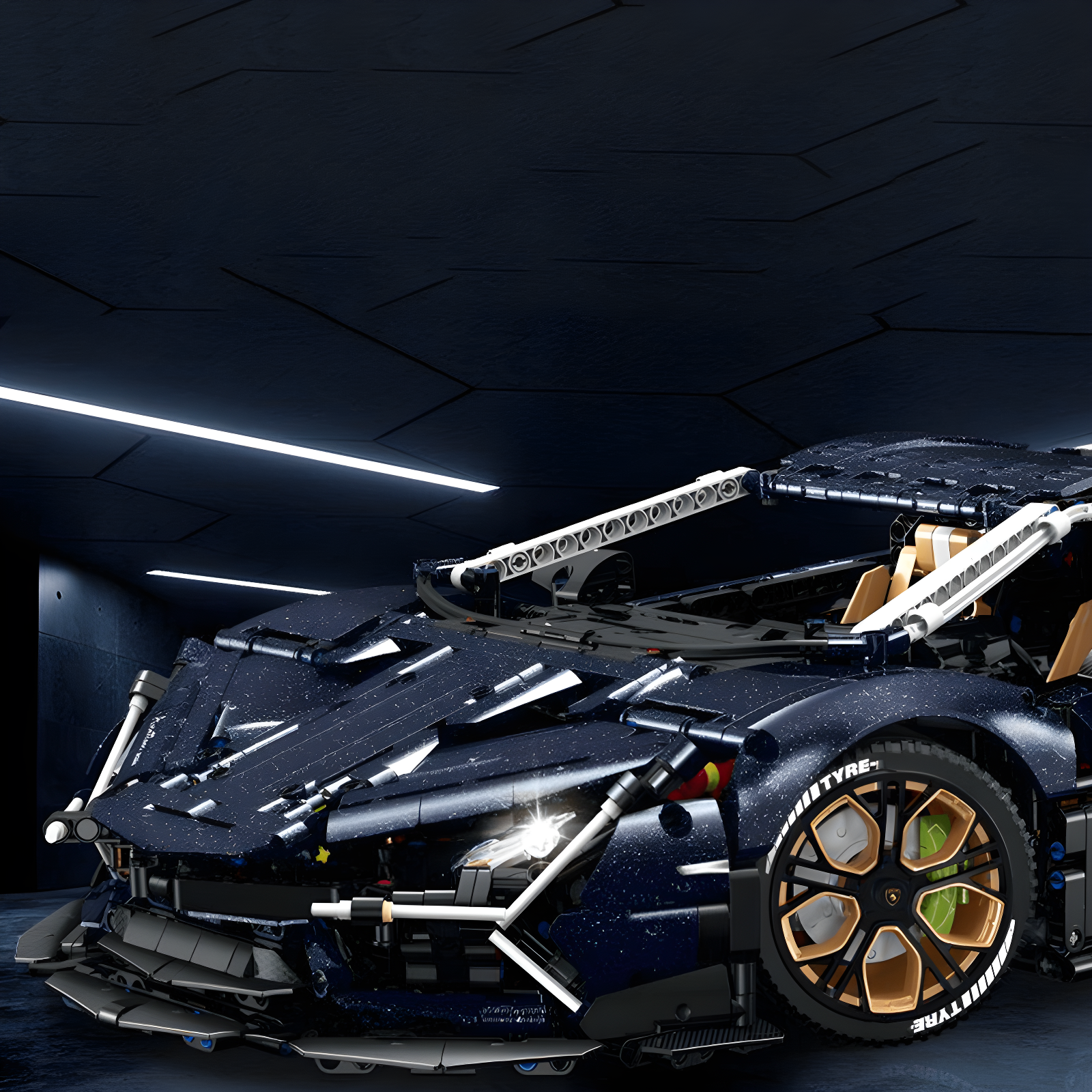 Limited Edition Flake Paint Supercar 4105pcs