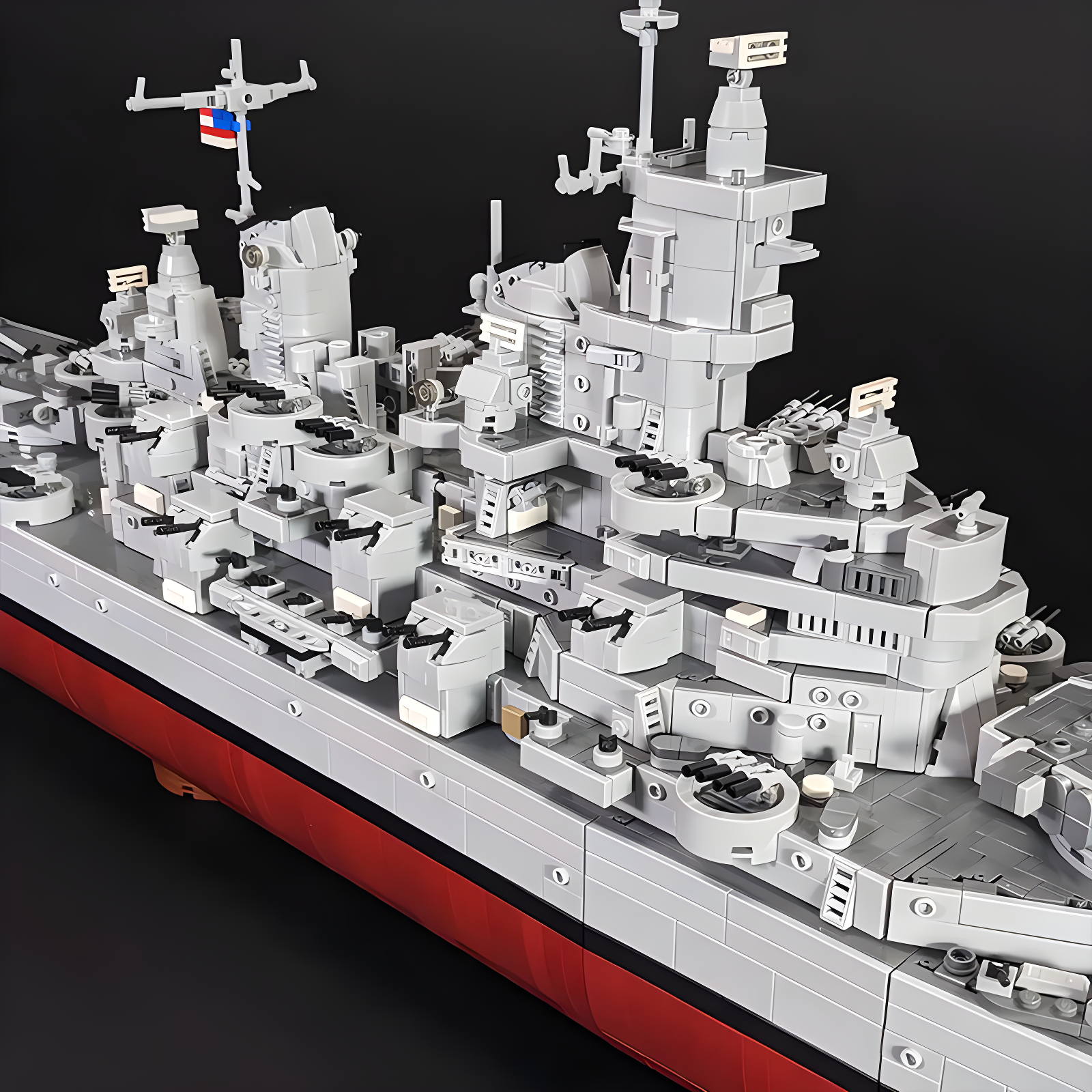 USS Iowa BB-61 Battleships 8042pcs