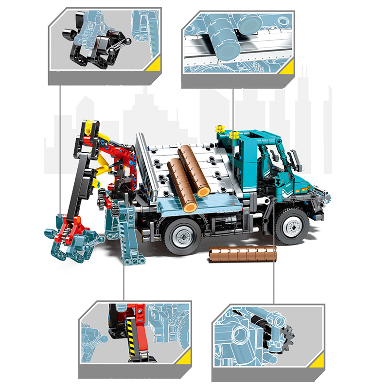 Remote Controlled Logging Unimog 909pcs