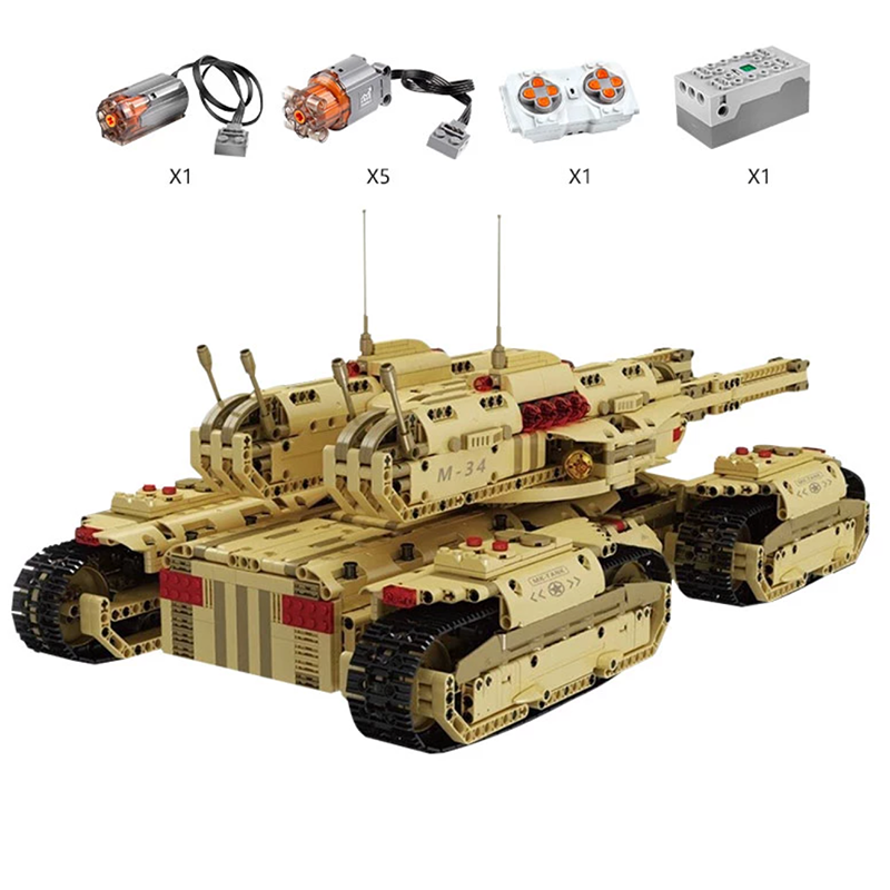 Remote Controlled Army 4 Track Tank 3295pcs