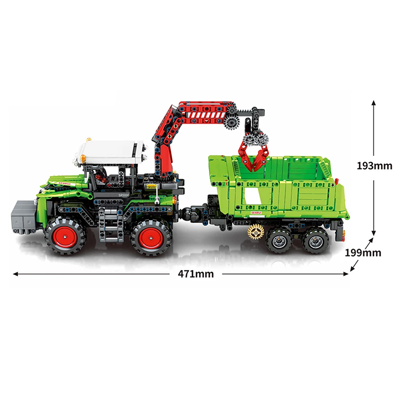 Remote Controlled Harvesting Tractor 1480pcs