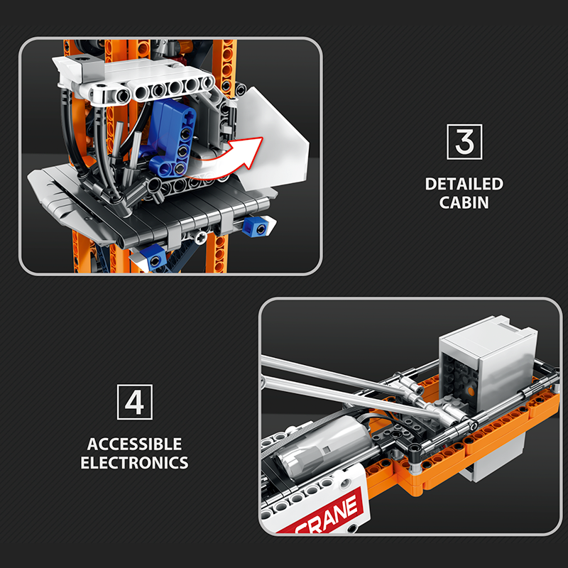 Remote Controlled Tower Crane 1287pcs