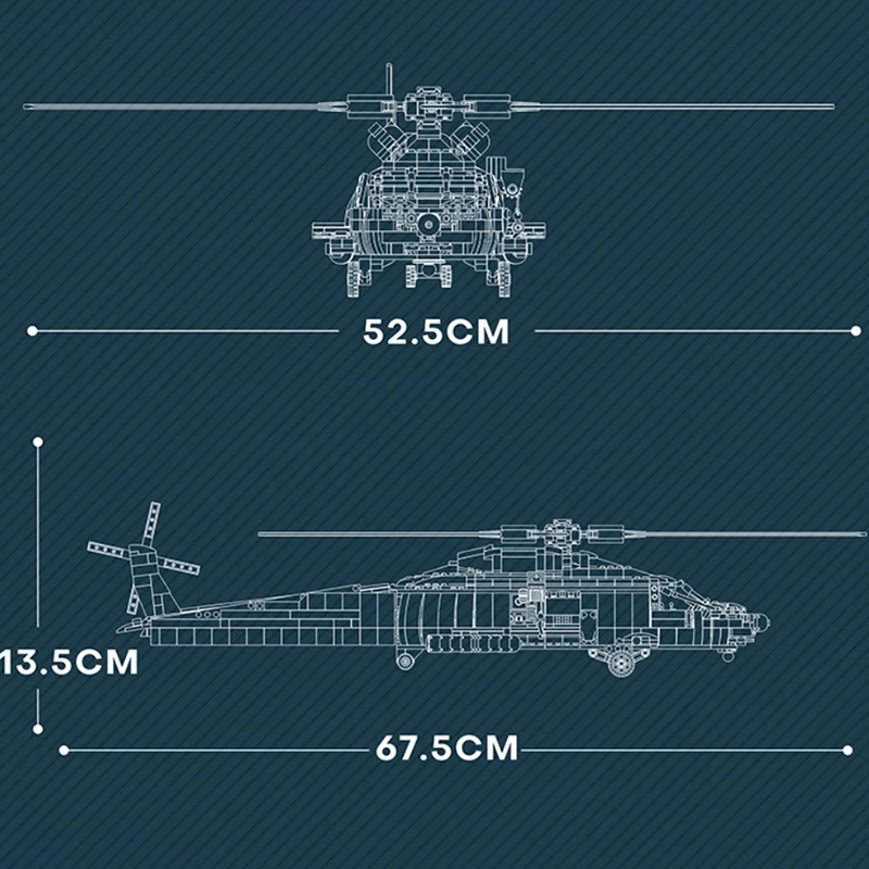 HH-60J Search And Rescue Aircraft 1136pcs