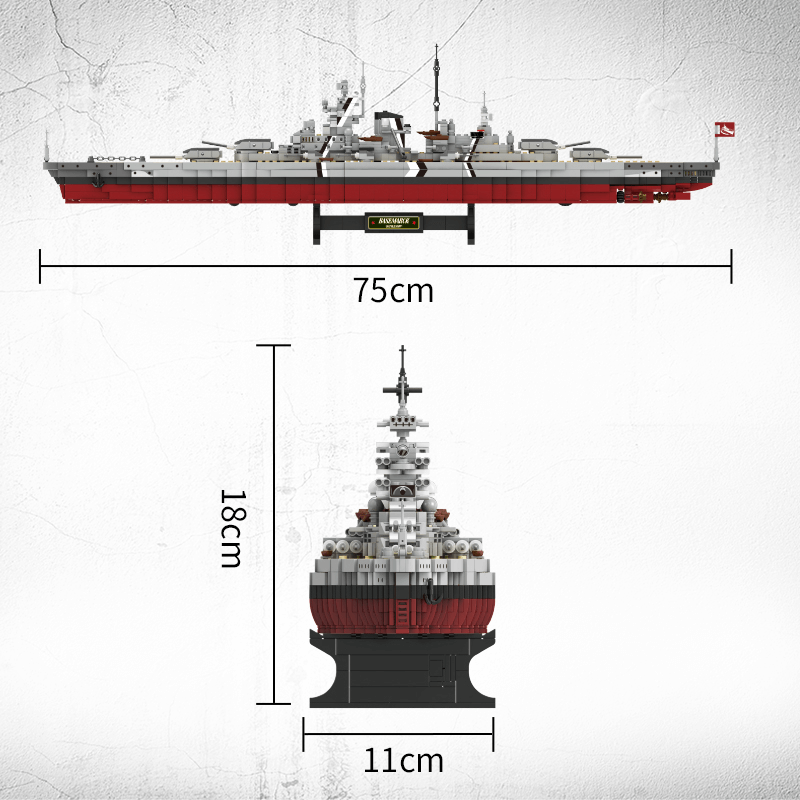 Bismarck Battleship 2080pcs